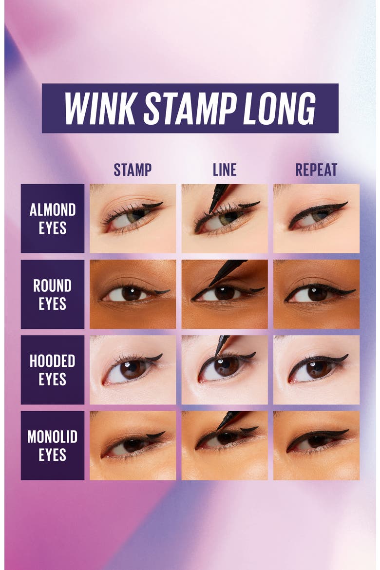 Wink Long Winged Eyeliner Stamp & Eyeliner Pen Set, Alternate, color, BLACK