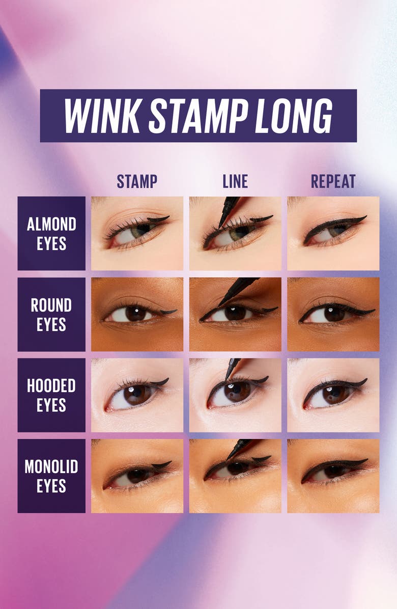 Kaja Wink Long Winged Eyeliner Stamp & Eyeliner Pen Set, Alternate, color, Black