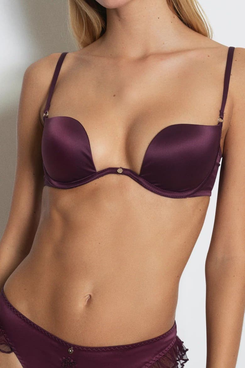Seamless Push Up Bra, Alternate, color, Plum