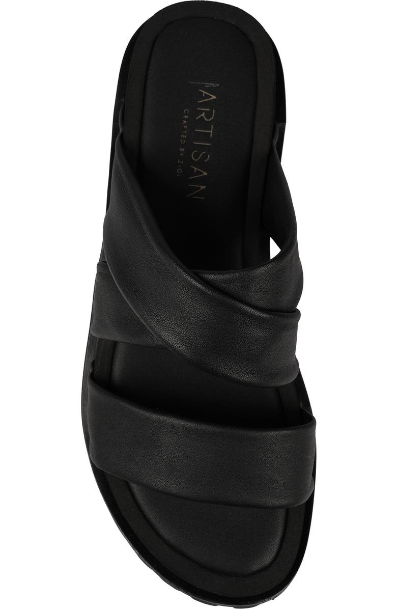 Artisan Crafted By Zigi Elixa Platform Sandal, Alternate, color, Black Leather