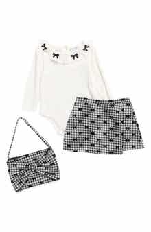 Bow Bodysuit, Skort & Bag Set