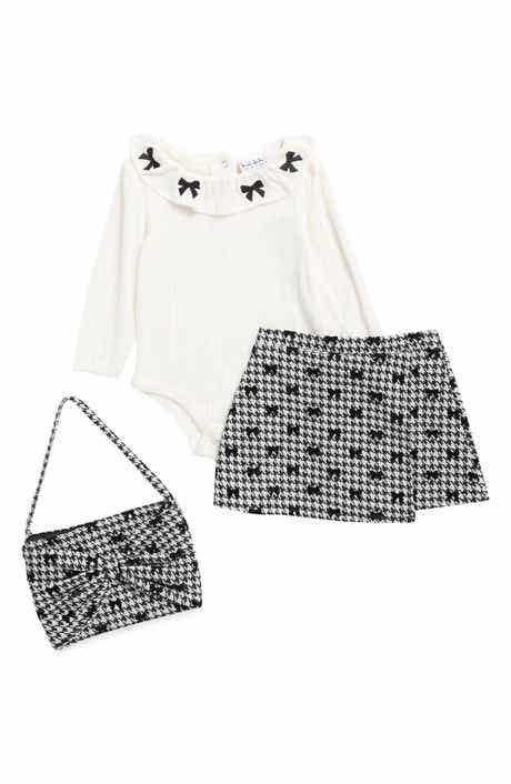 Kids' Bow Bodysuit, Skort & Bag 3-Piece Set