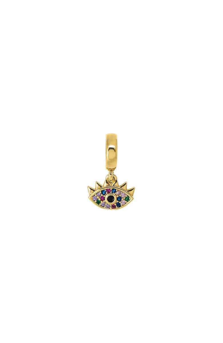 BY ADINA EDEN Multi-Color CZ Evil Eye Charm, Main, color, Multi Color
