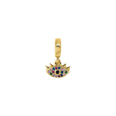 Multi-Color CZ Evil Eye Charm