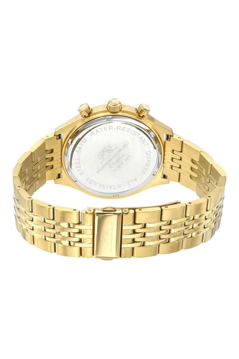 Charlie Multifunction Bracelet Strap Watch, 45mm, Alternate, color, GOLD