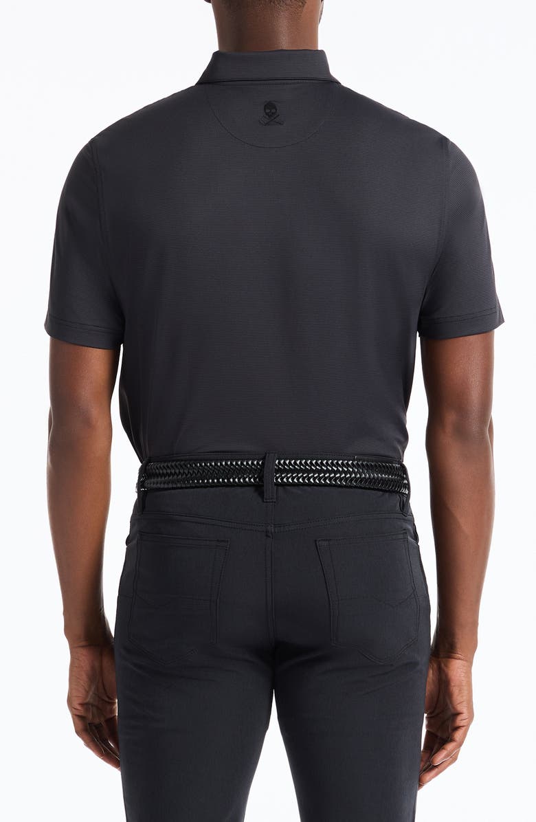 Robert Graham Falto Short Sleeve Stretch Knit Polo, Alternate, color, Black