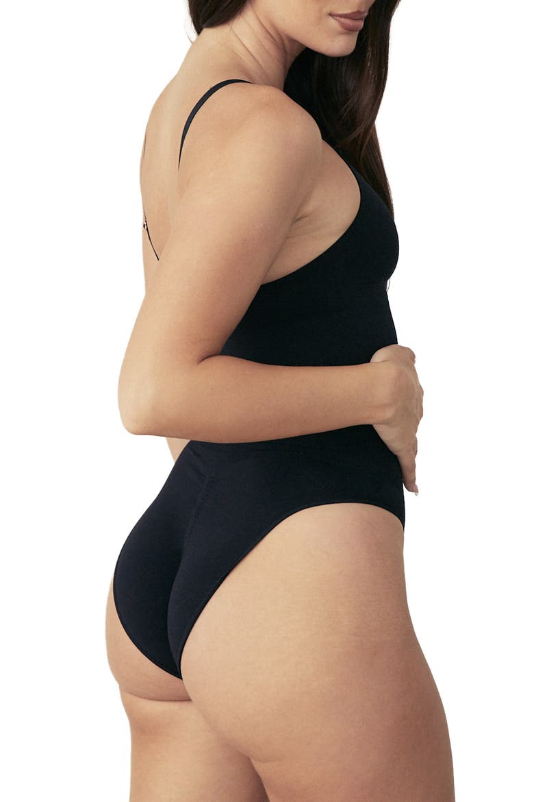 Butter Sculpt Bodysuit, Alternate, color, BLACK
