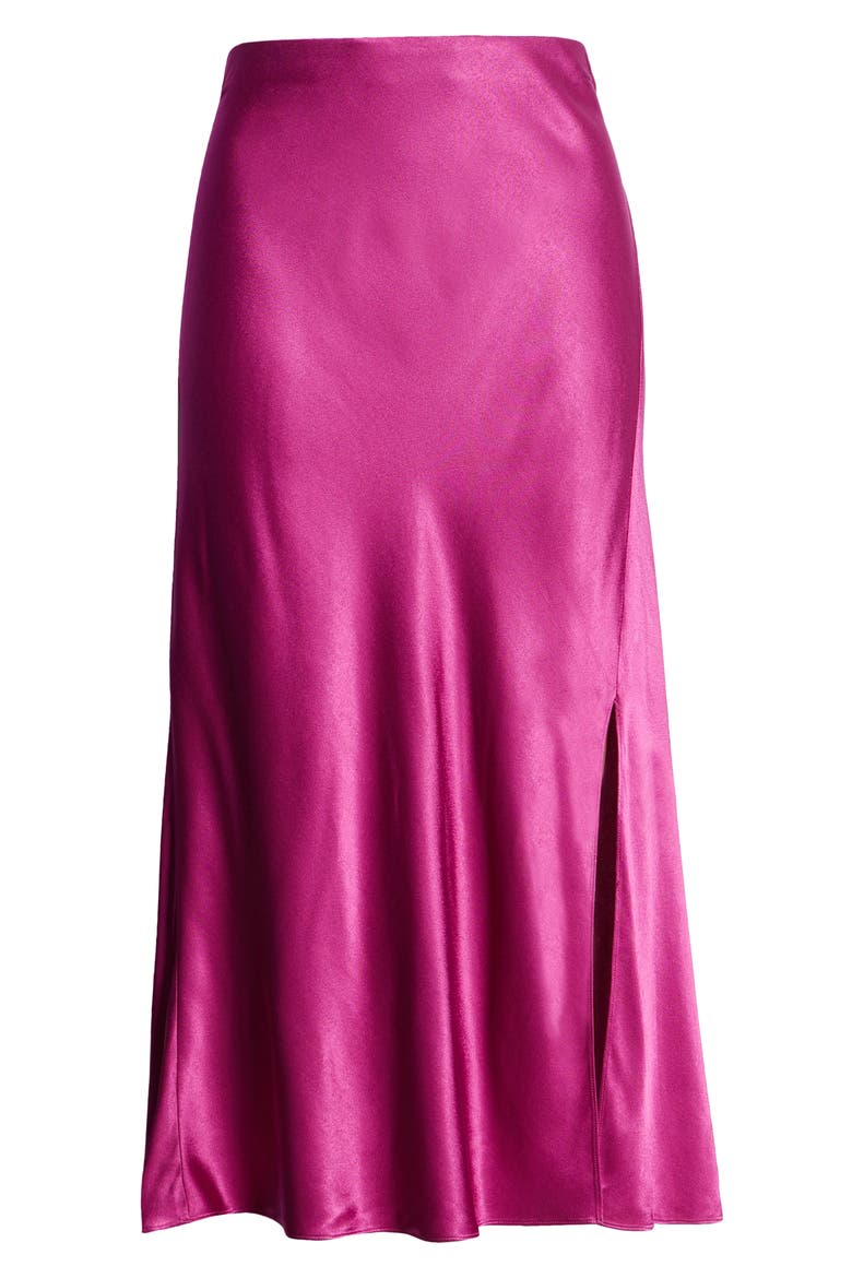 Maya Satin A-Line Skirt, Alternate, color, RADIANCE