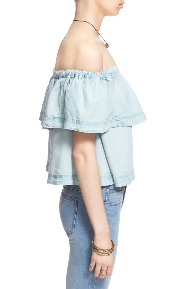 Free People Off the Shoulder Crop Top, Alternate, color, 