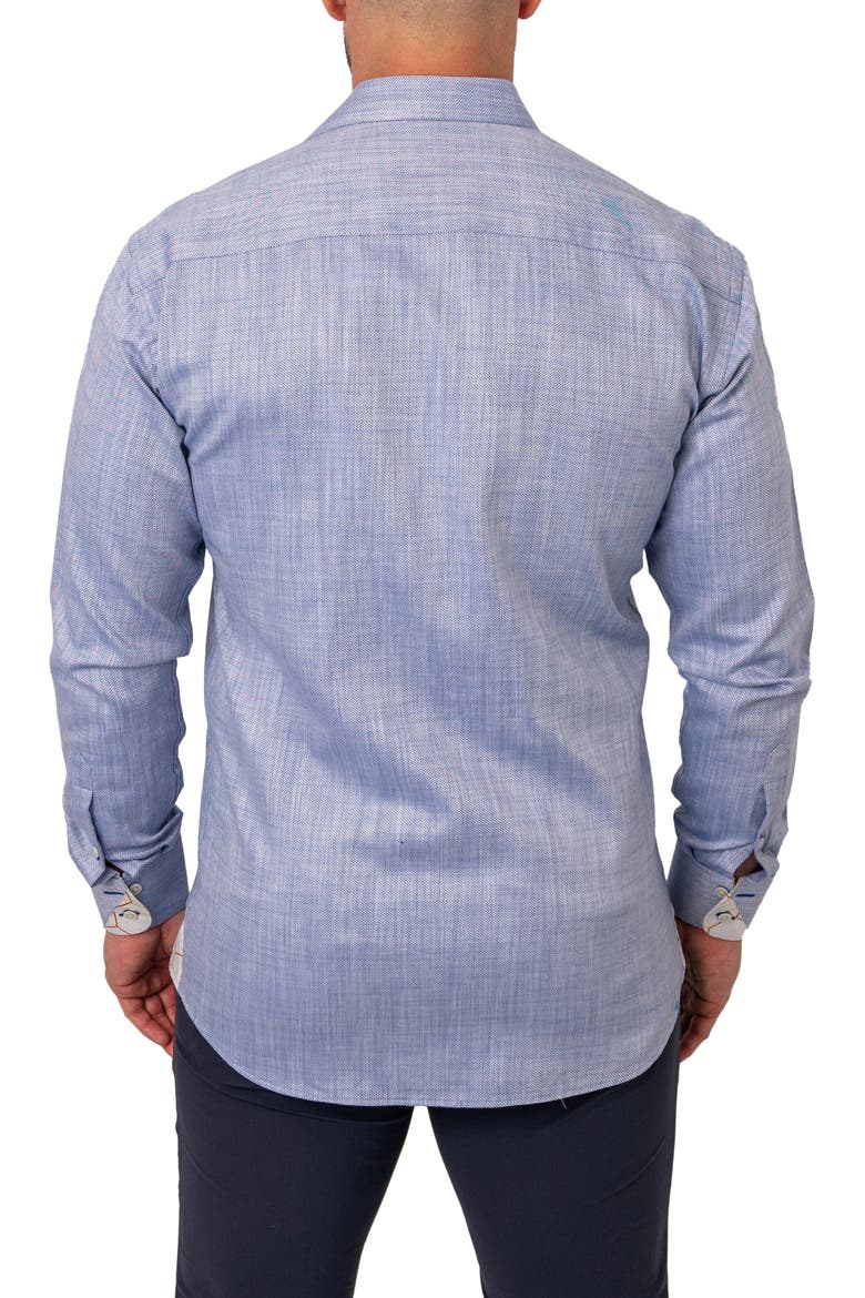 Einstein FlamBlue Contemporary Fit Button-Up Shirt, Alternate, color, BLUE