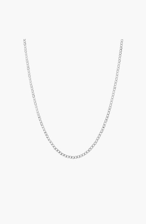Gold Curb Chain Necklace