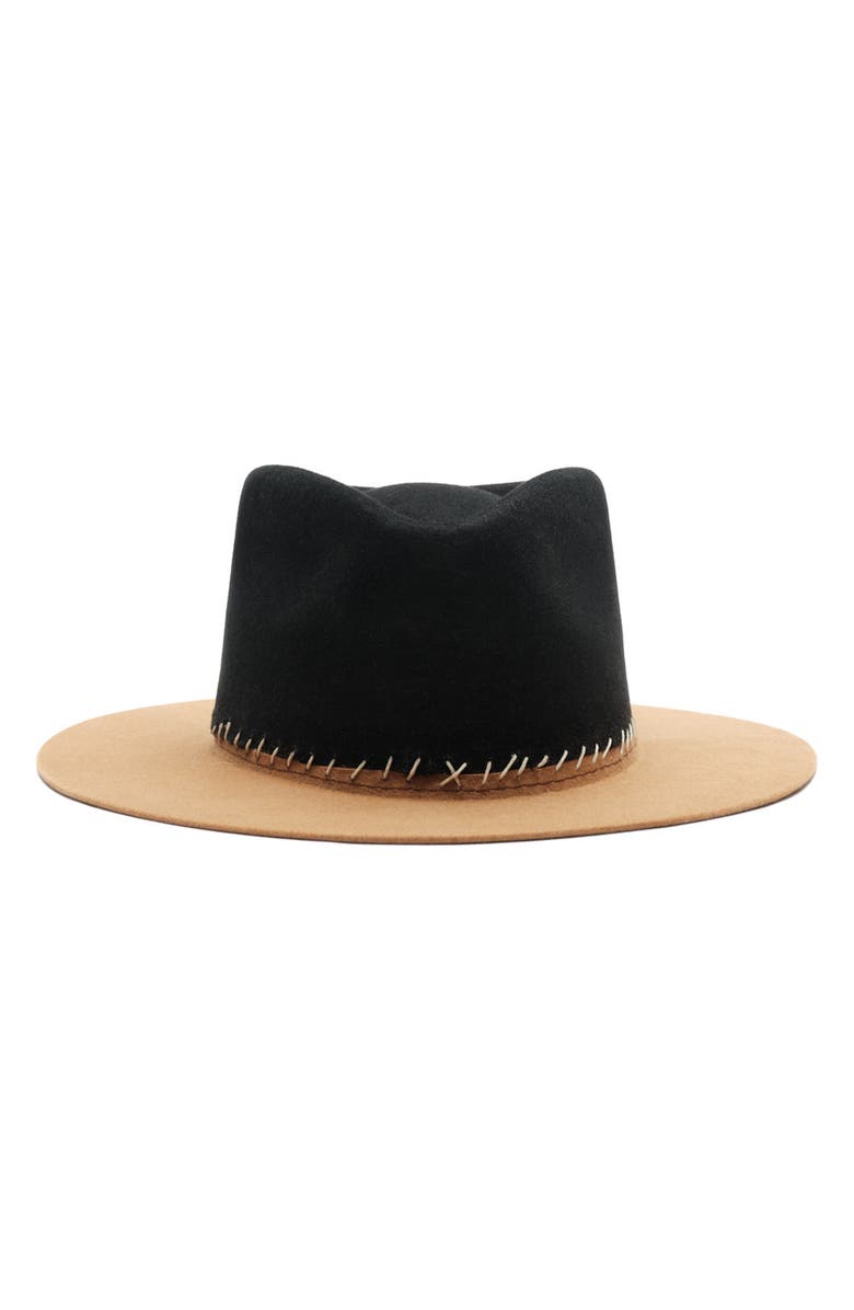 MODERN MONARCHIE Colorblock Wool Fedora, Main, color,