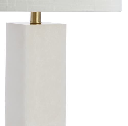 Jonathan Y Jeffrey 29" Metal/marble Led Table Lamp In Brass Gold/white