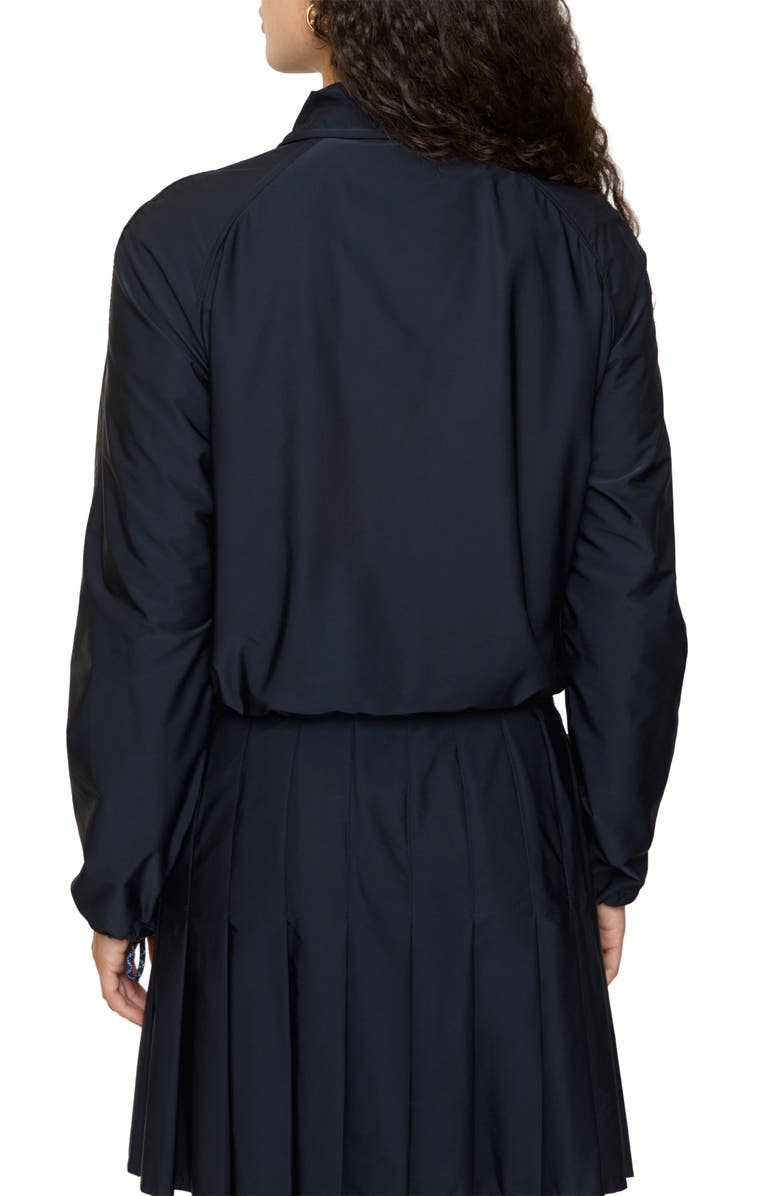 Burberry Newcott Hooded Crop Jacket, Alternate, color, Silhouette Blue