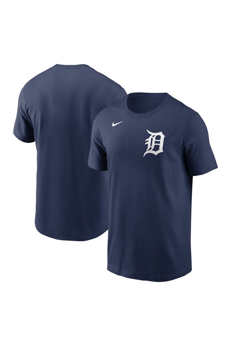 Men's Nike Navy Detroit Tigers Fuse Wordmark T-Shirt, Alternate, color, Navy
