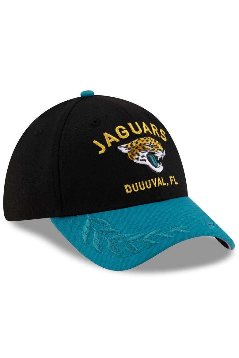 Men's New Era  Black/Teal Jacksonville Jaguars 2025 NFL Draft 39THIRTY Flex Hat, Alternate, color, Black