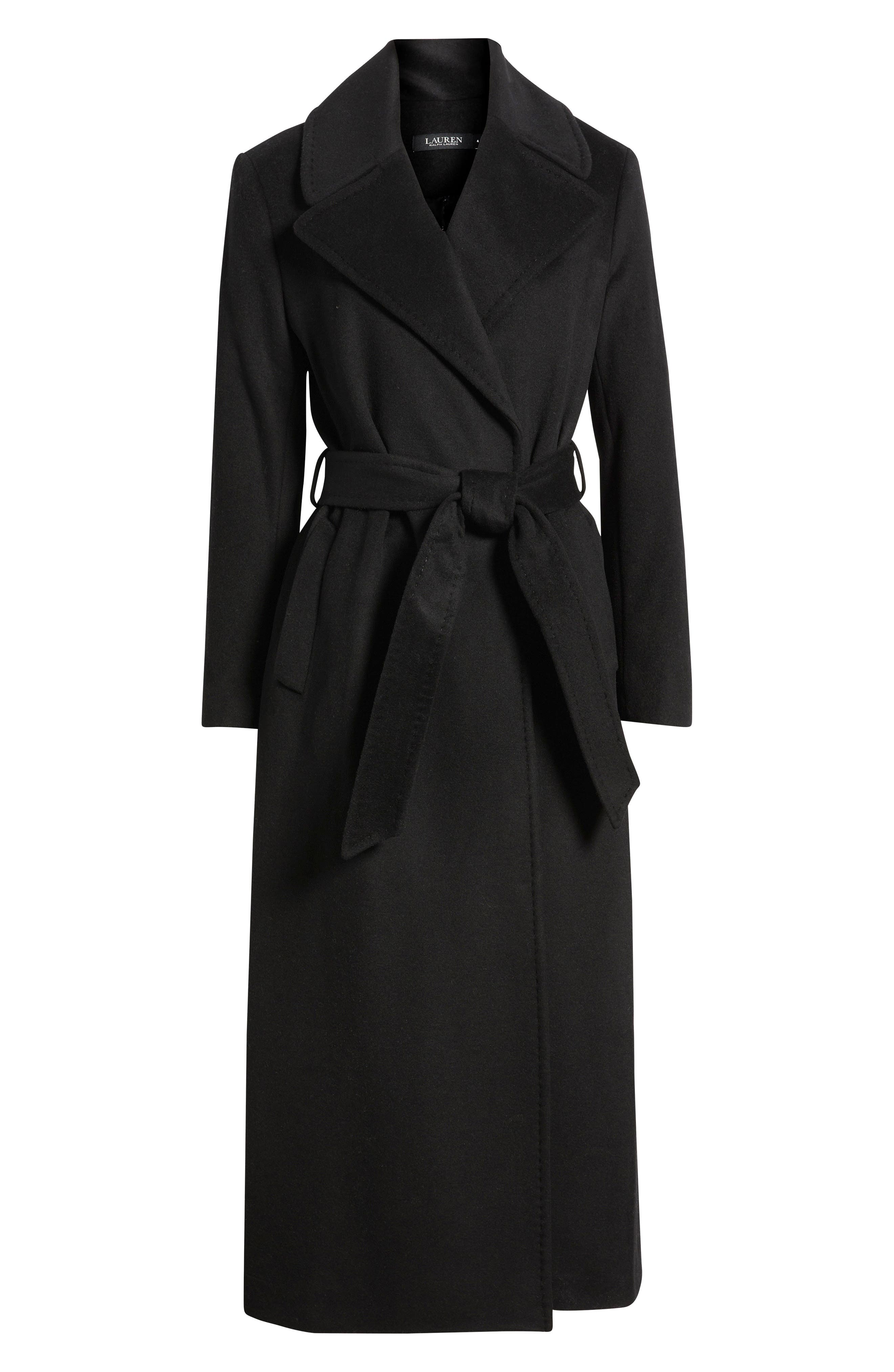 Женские куртки Lauren Ralph Lauren Belted Wool Blend Wrap Coat — фото 6