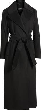 Lauren Ralph Lauren Belted Wool Blend Wrap Coat