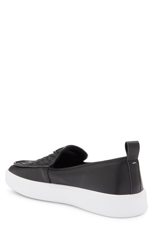 Karl Lagerfeld Woven Slip-on Sneaker In Black