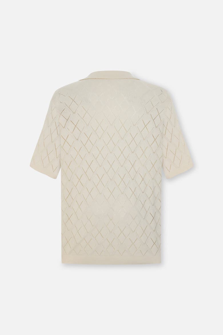 Daydreamers Short Sleeve Knit Polo T Shirt, Alternate, color, Beige