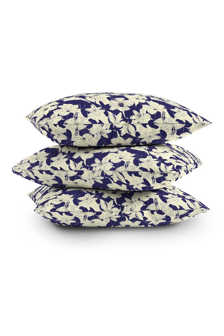 Modern Abstract Print Throw Pillow, Alternate, color, BLUE