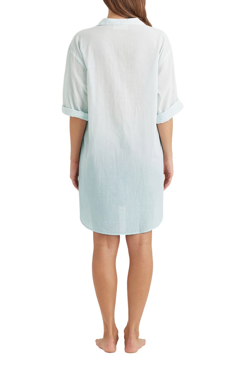 Ombré Cotton Voile Nightshirt, Alternate, color, EGGSHELL