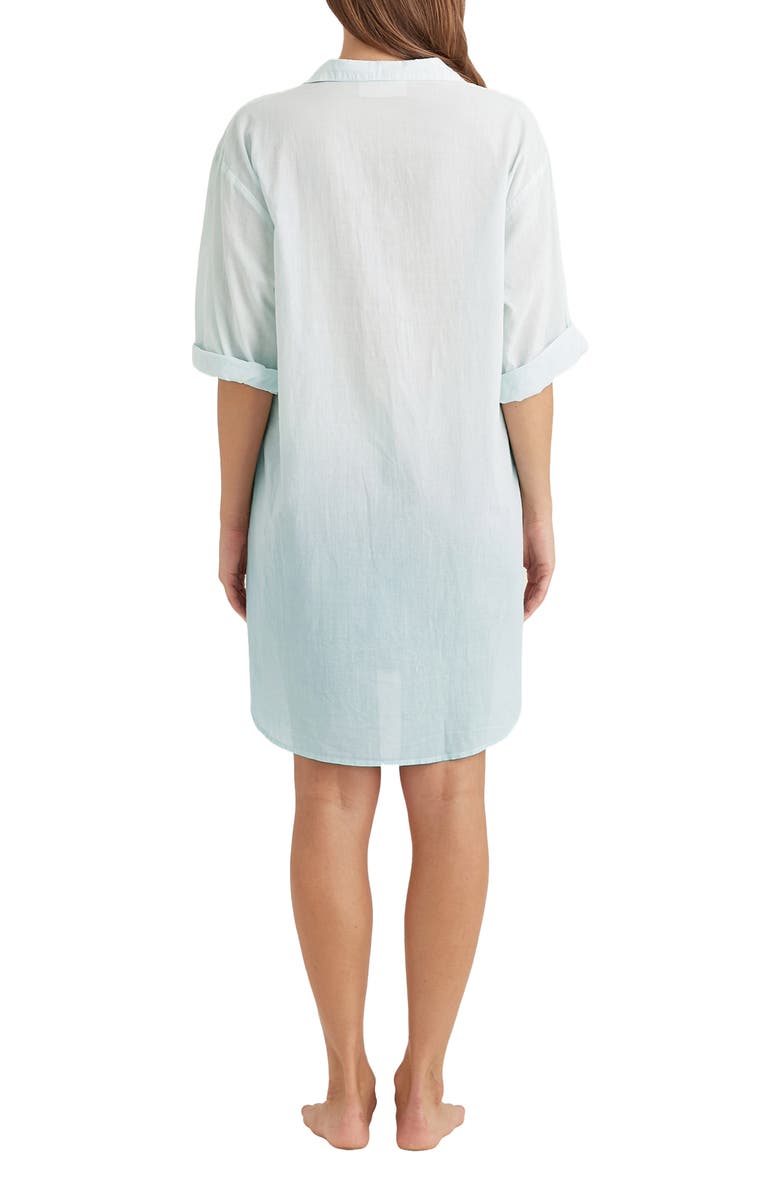 Papinelle Ombré Cotton Voile Nightshirt, Alternate, color, Eggshell