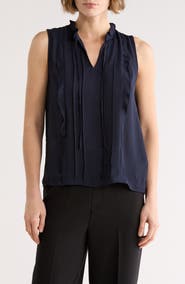ELIE ELIE TAHARI Ruffle Sleeveless Top