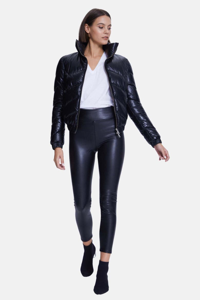 Octavia Leather Jacket, Alternate, color, Black
