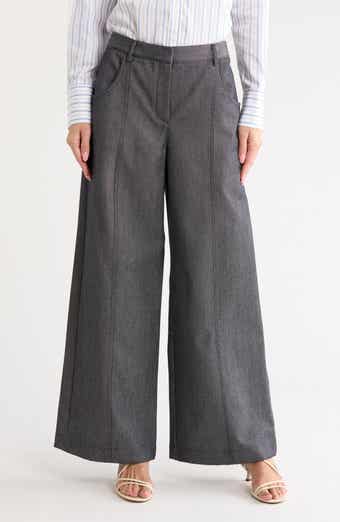 Delaney Wool & Cotton Wide Leg Pants