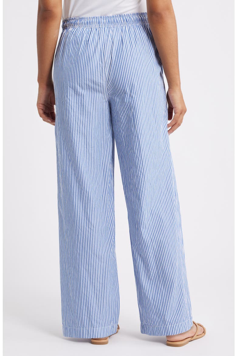 Reed Stripe Cotton Pants, Alternate, color, MAYA BLUE