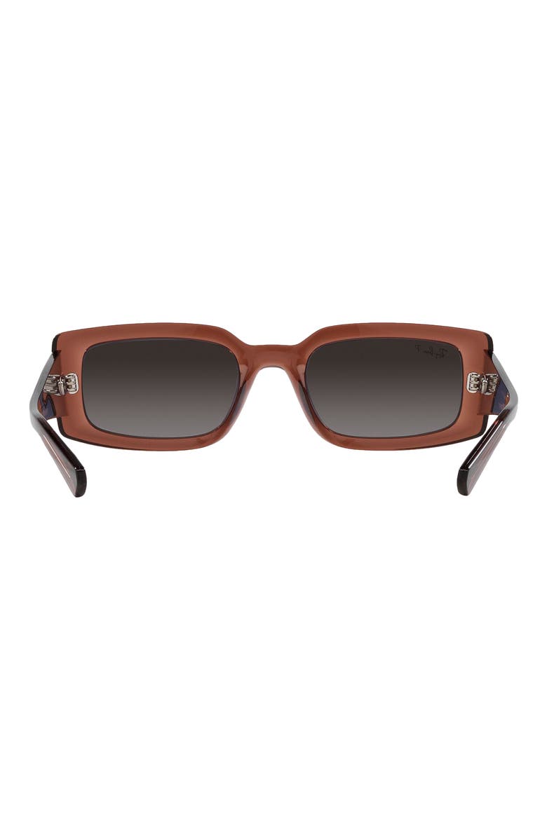 Kiliane 54mm Gradient Polarized Rectangular Sunglasses, Alternate, color, BROWN/ GREY