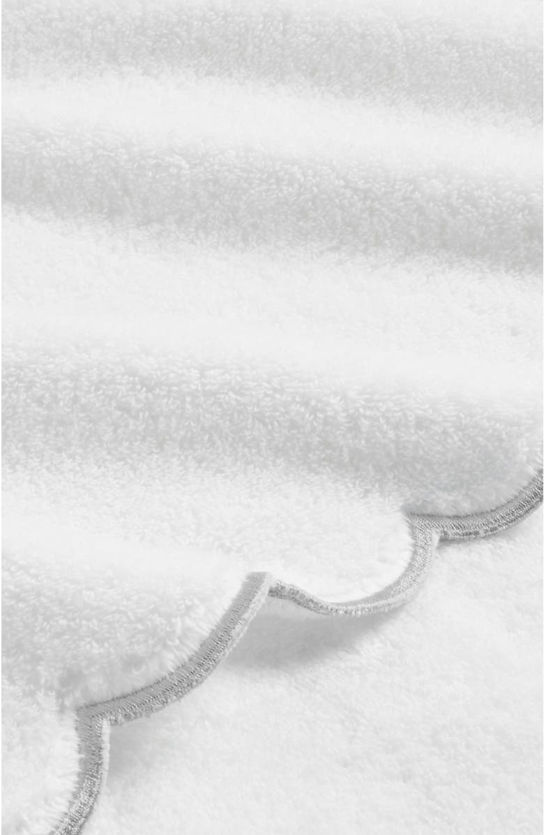 CHRISTY Scallop Edge Luxury Turkish Cotton Hand Towels, Alternate, color, Silver