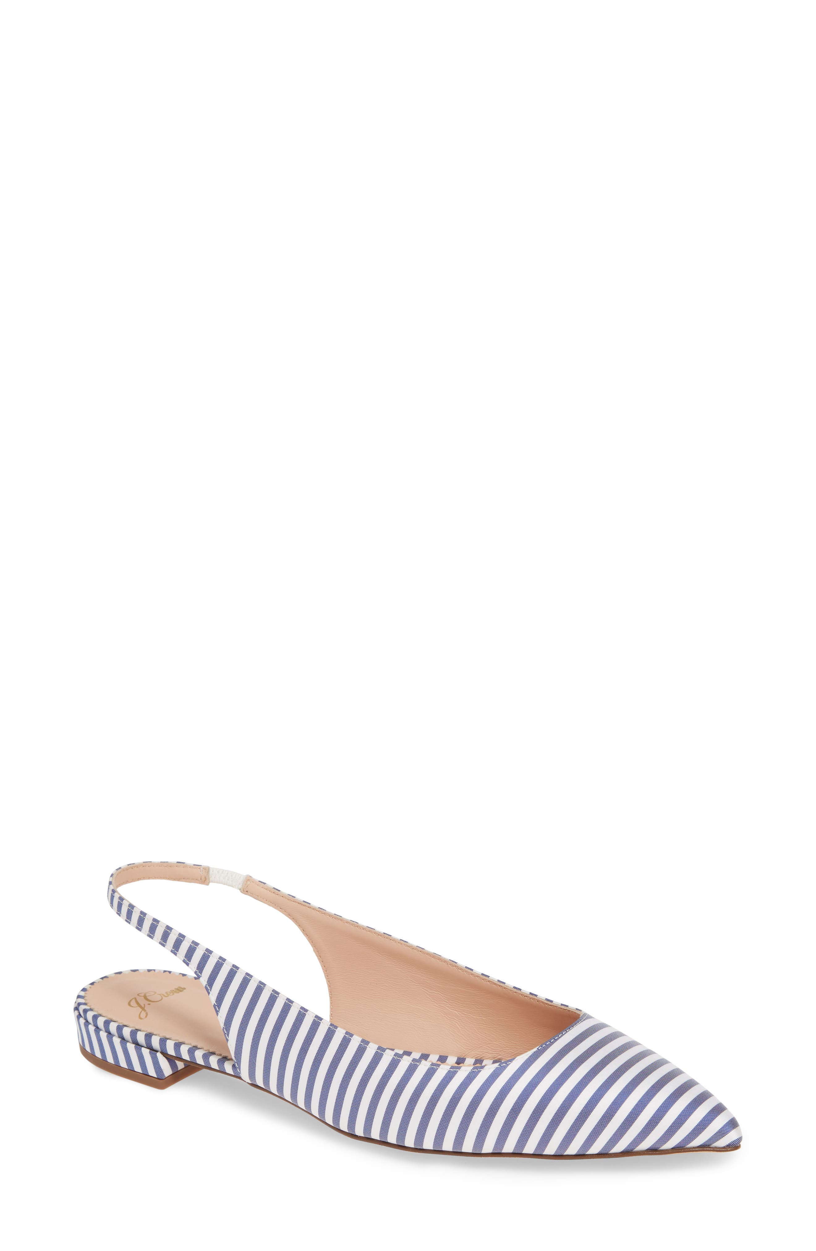 J.Crew Pointy Toe Slingback Flat, Main, color, 
