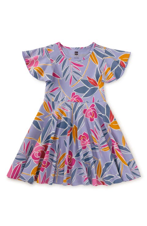 Flutter Sleeve Twirl Dress