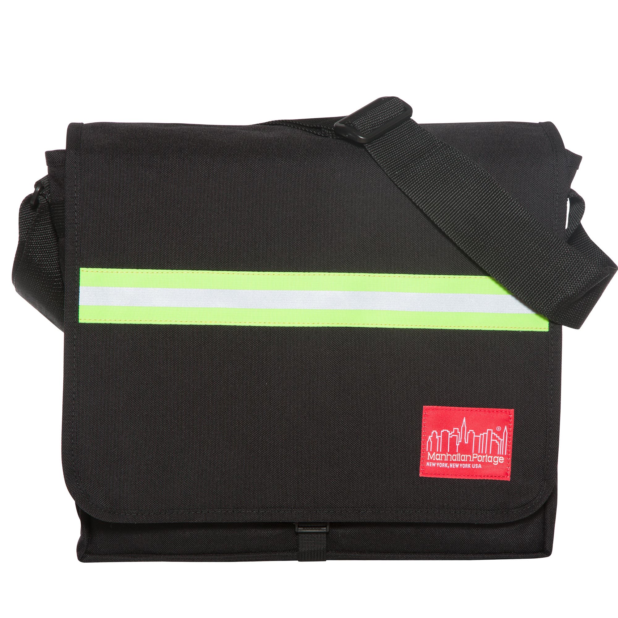 Manhattan Portage Reflective DJ Bag, Main, color, Black