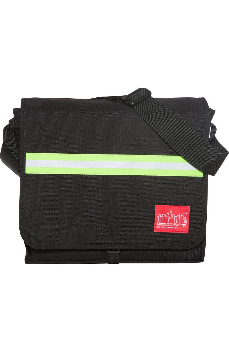 Manhattan Portage Reflective DJ Bag, Main, color, Black