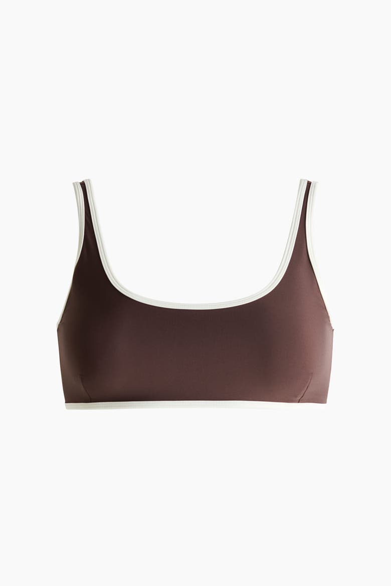 Sports Bikini Top, Alternate, color, Coffee