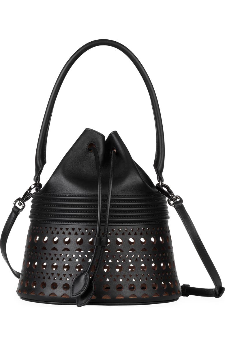 Alaïa Corset 19 Leather Bucket Bag, Alternate, color,