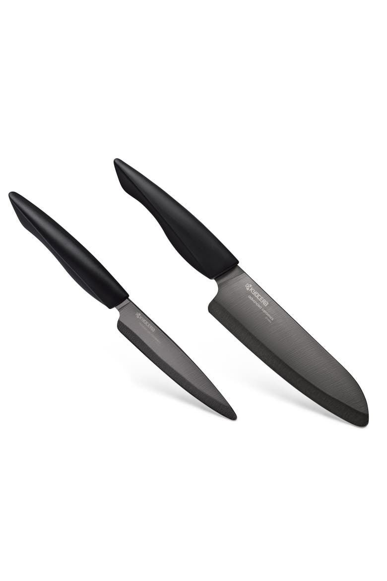 INNOVATIONblack® 2-Piece Ceramic Knife Set, 6-Inch Chef's and 4.5-Inch Utility, Main, color, Black