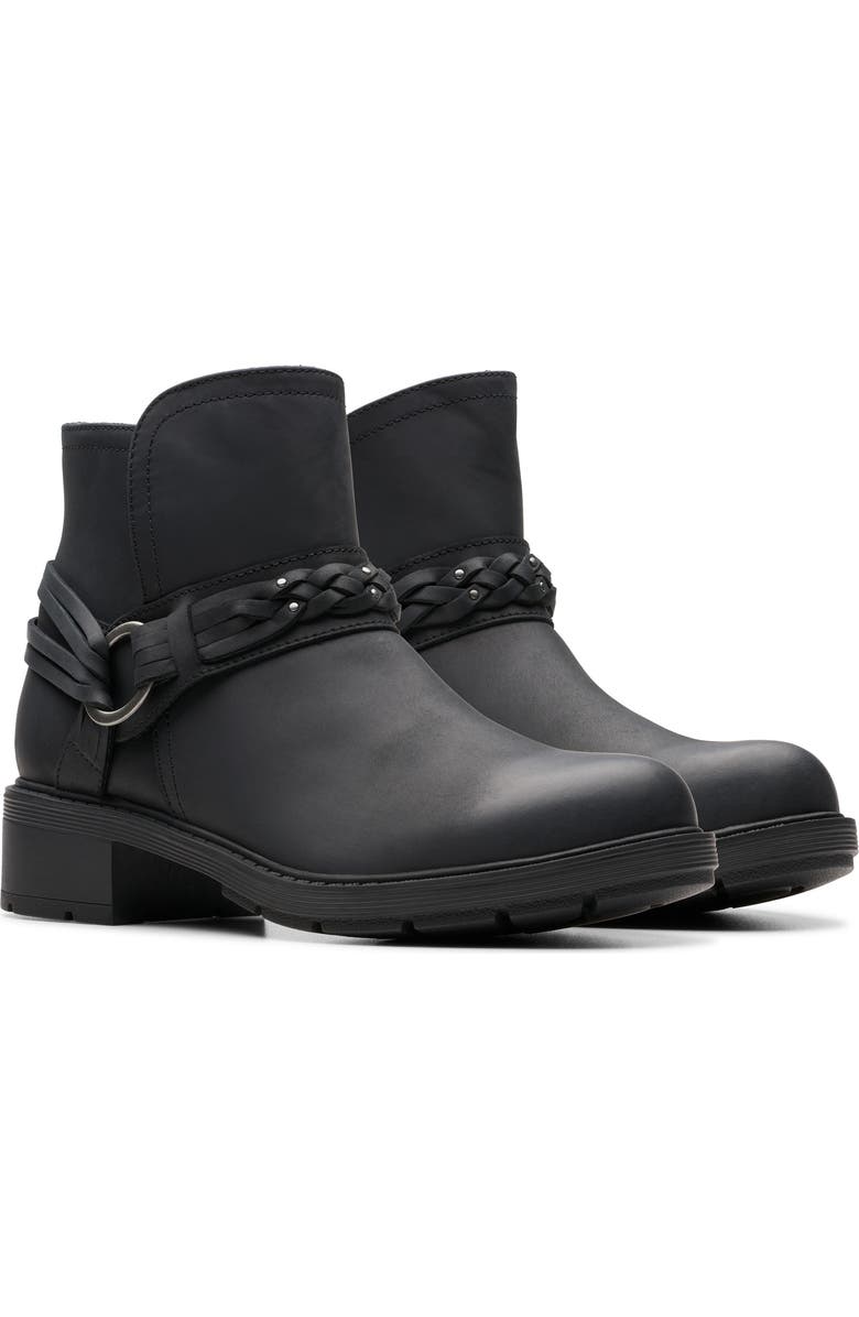 Clarks<sup>®</sup> Hearth Kaylie Bootie, Alternate, color, Black Oily Leather