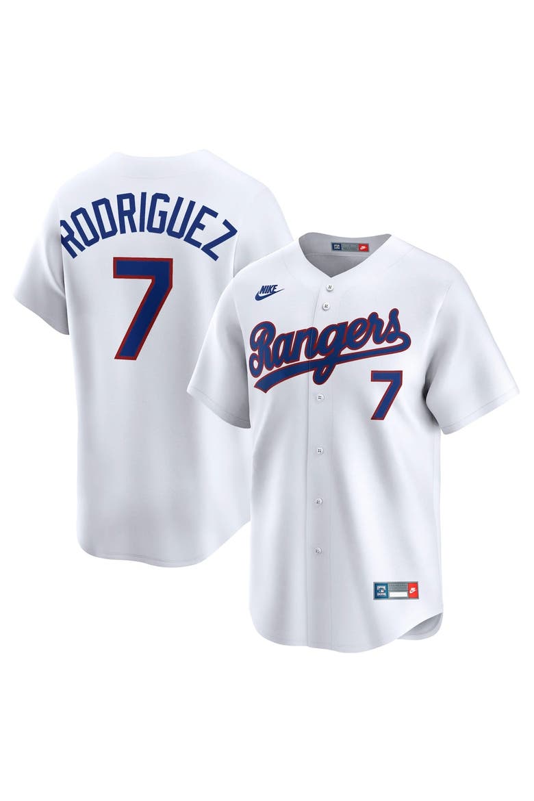 Men's Nike Ivan Rodriguez White Texas Rangers Throwback Cooperstown Collection Limited Jersey, Alternate, color, White
