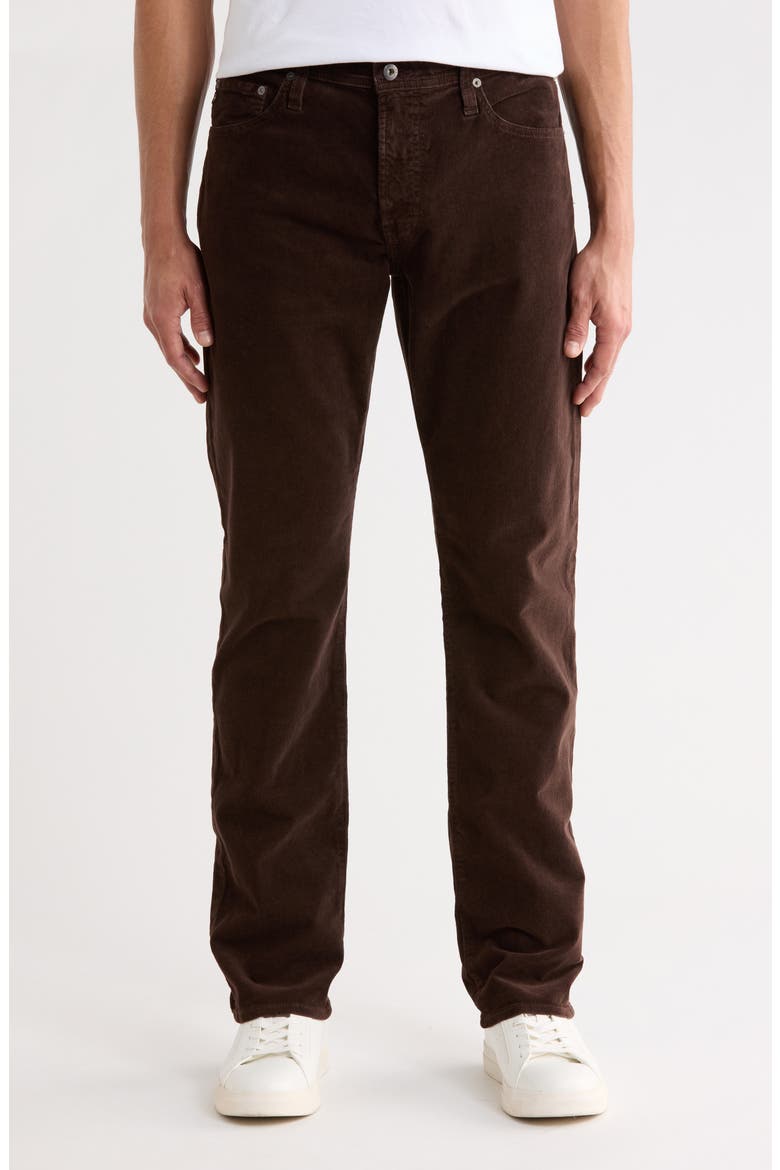 Everett Straight Leg Corduroy Pants, Main, color, SULFUR BITTER CHOCOLATE