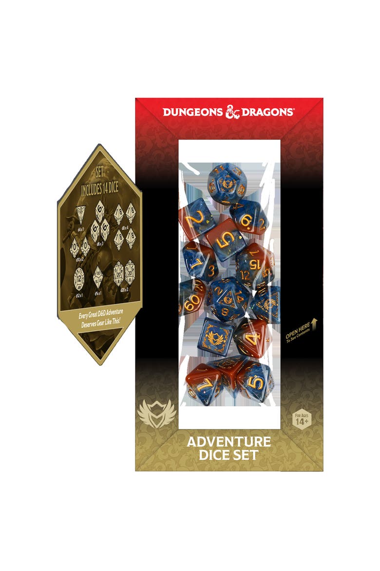 Paladin Orange and Blue 14pc RPG Die Set, Alternate, color, Multicolored