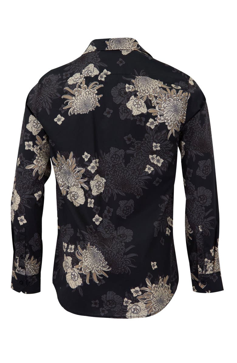 Lords of Harlech Norman Button-Up Shirt, Main, color, Mumms Dream Black