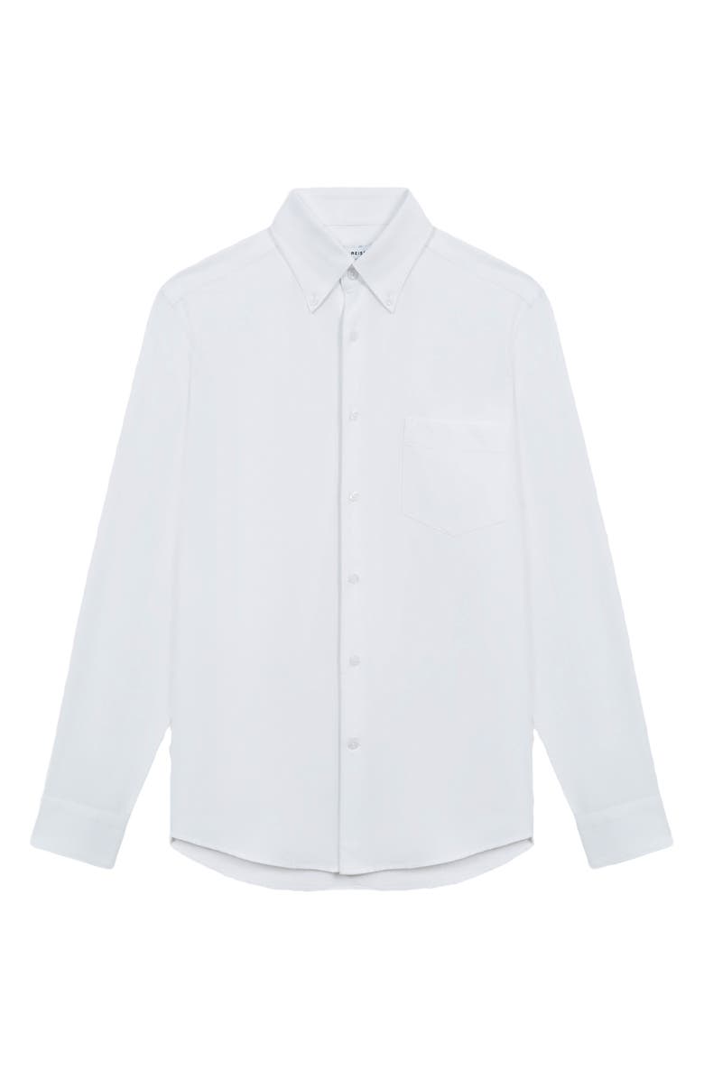 Reiss Greenwich Slim Fit Button-Down Shirt, Alternate, color, White