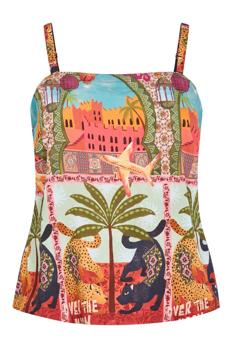 Capri Print Cami, Alternate, color, FOOLS PARADISE