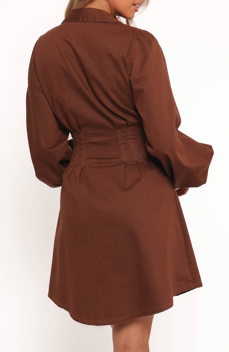 Petal & Pup Phoenix Long Sleeve Minidress, Alternate, color, Brown Denim