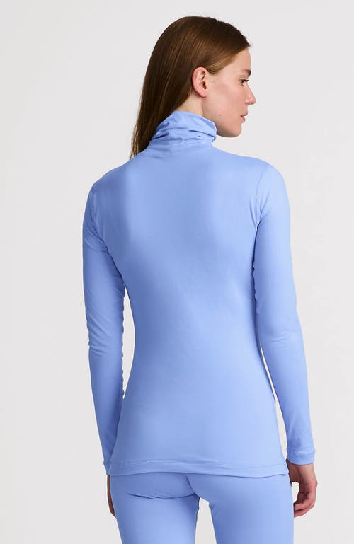 Lands' End Baselayer Cozy Thermaskin Turtleneck Top In Animal Print