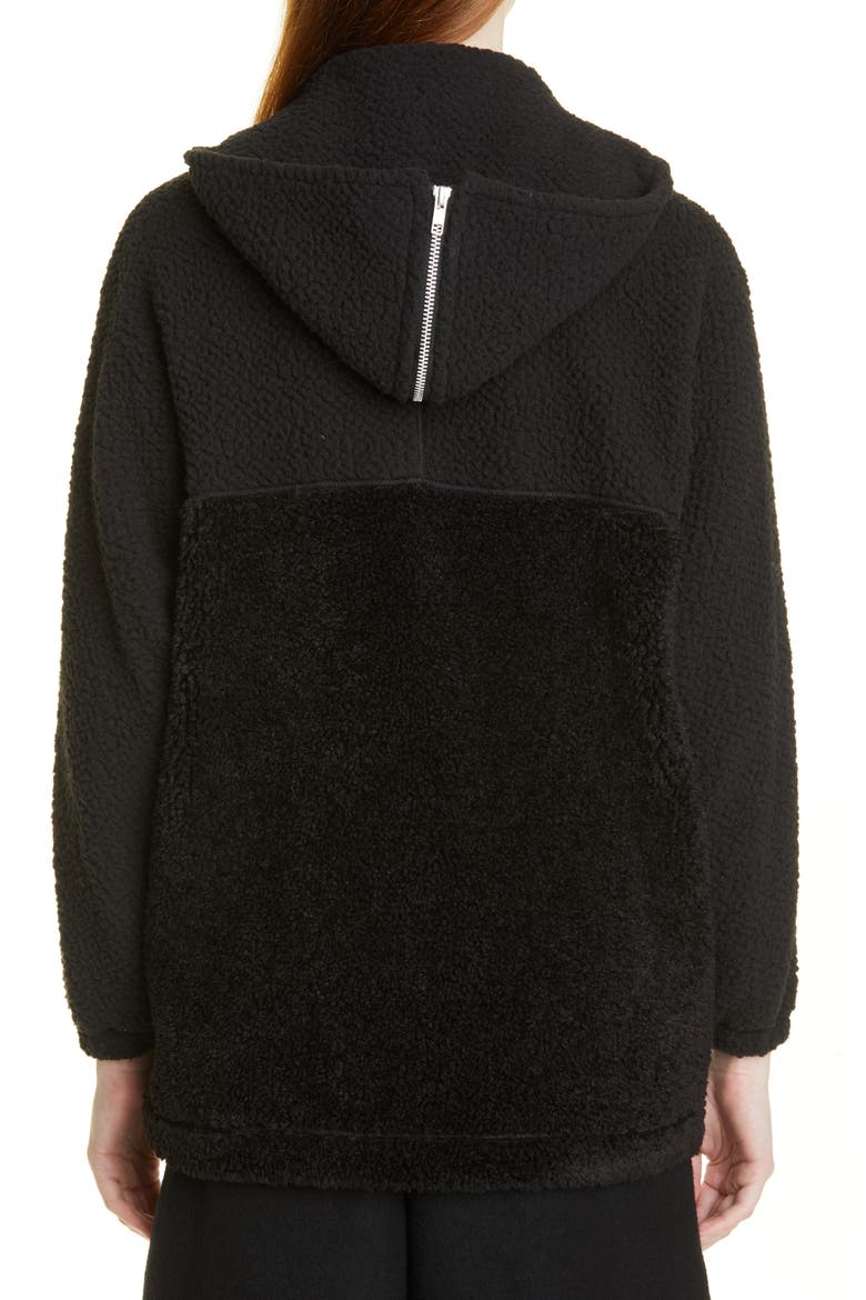 Fleece Hooded Jacket, Alternate, color, BLACK X BLACK